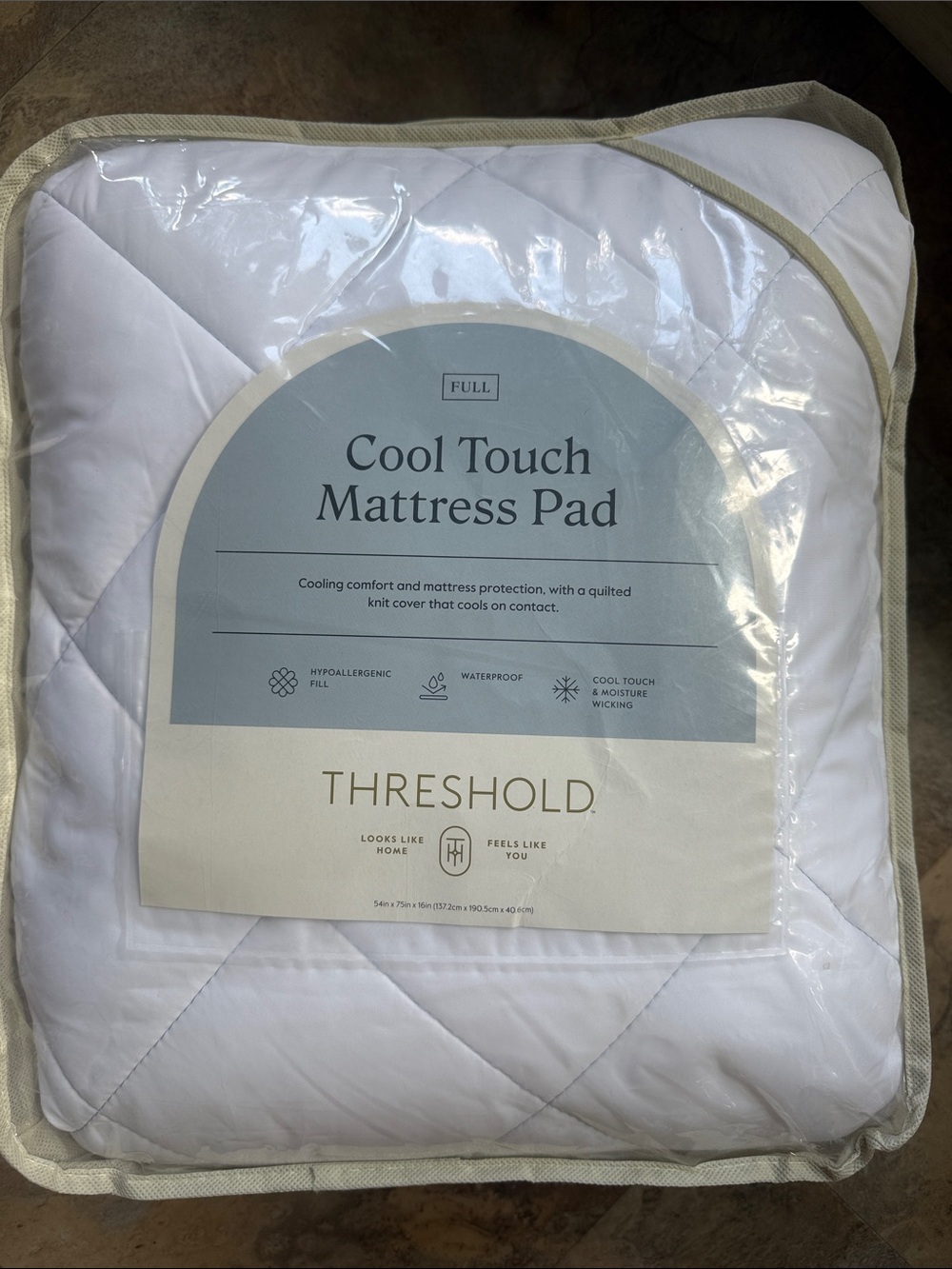 Threshold Cool Touch Mattress Pad - White. Brand new